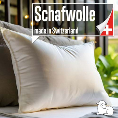 Kopfkissen mit Schafwolle