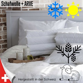 Schafwoll Decke / Duvet mit Arve