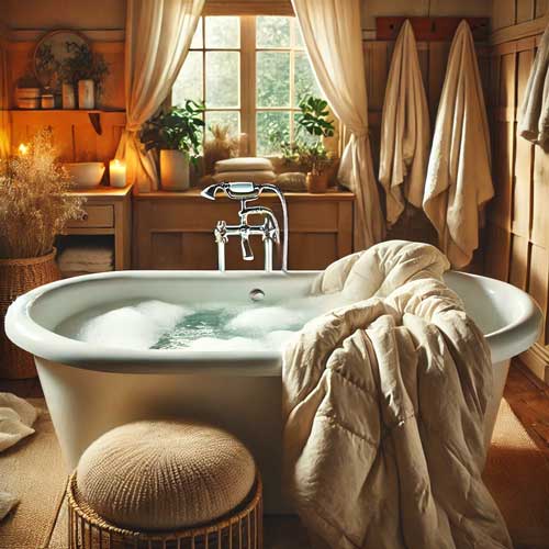 Schafwolle waschen Badewanne