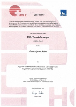 Zertifikat Holz