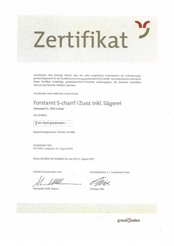 Zertifikat Försterei